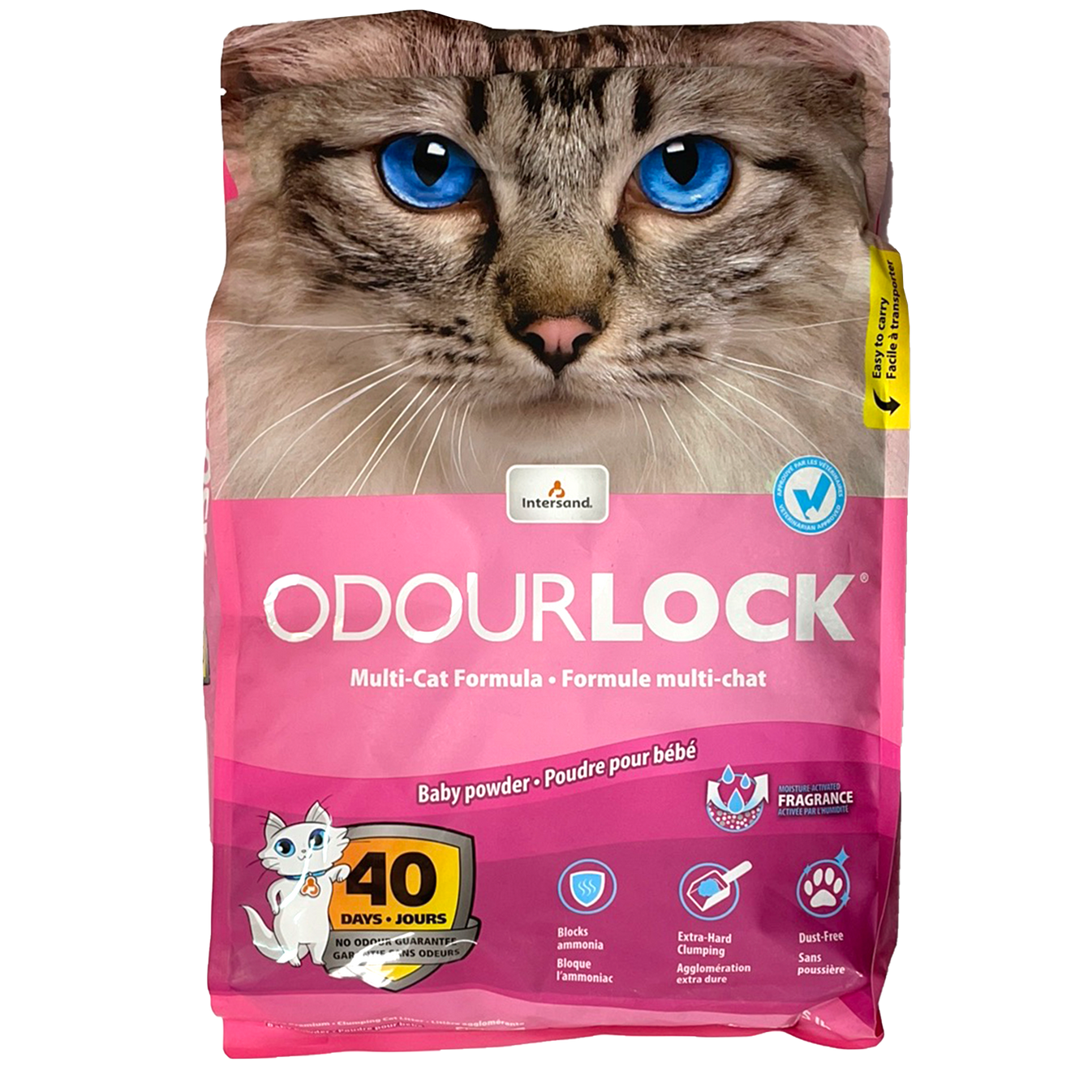 Odourlock Scented Cat Litter, Hard Clumping, Baby Powder Little