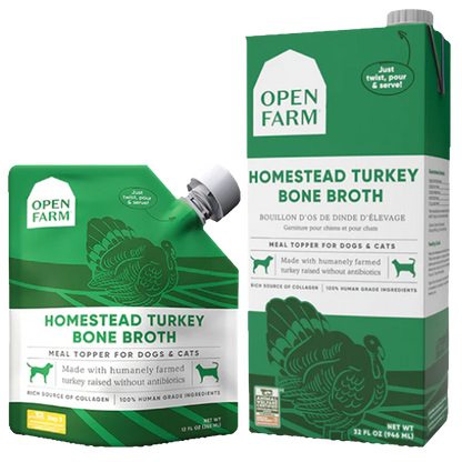 Open Farm Meal Topper for Dogs & Cats, Homestead Turkey Bone Broth