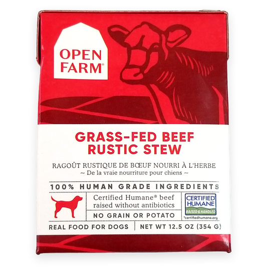 Open Farm Wet Dog Food, Grain & Potato Free, Grass-Fed Beef Rustic Stew, 12.5oz