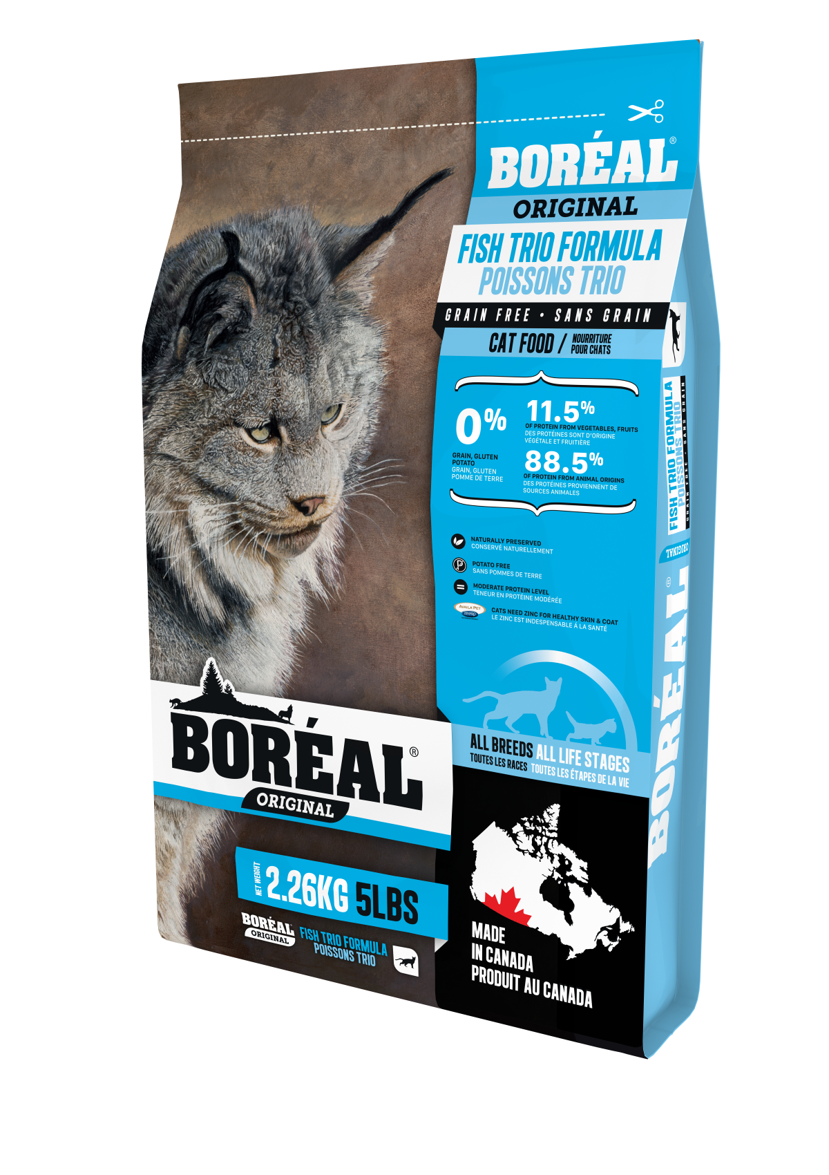 Boréal Functional Original Grain-Free Cat Food, Original Fish Trio Formula