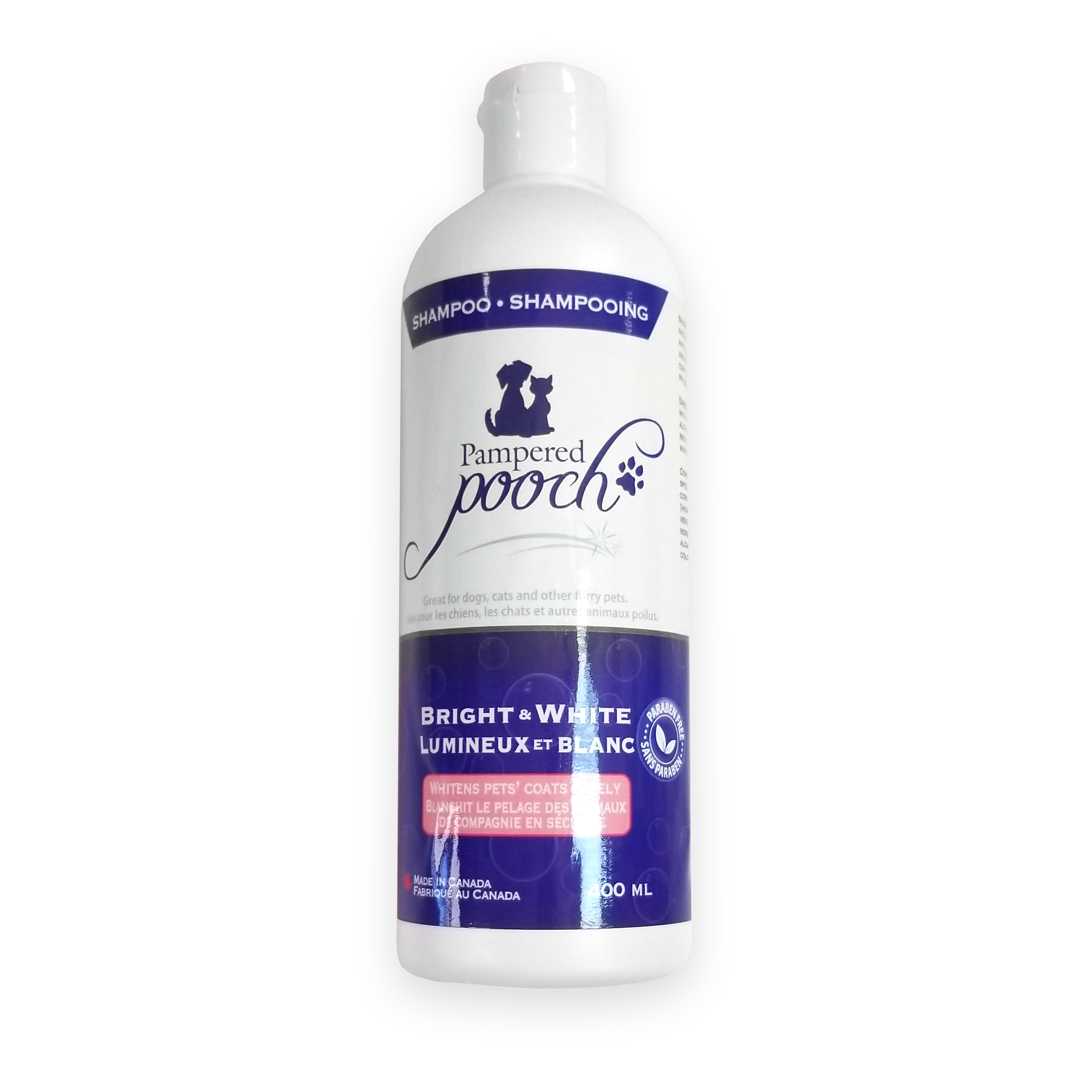 Pampered Pooch Bright & White Dog, Cat & Furry Pets Shampoo (400ml)