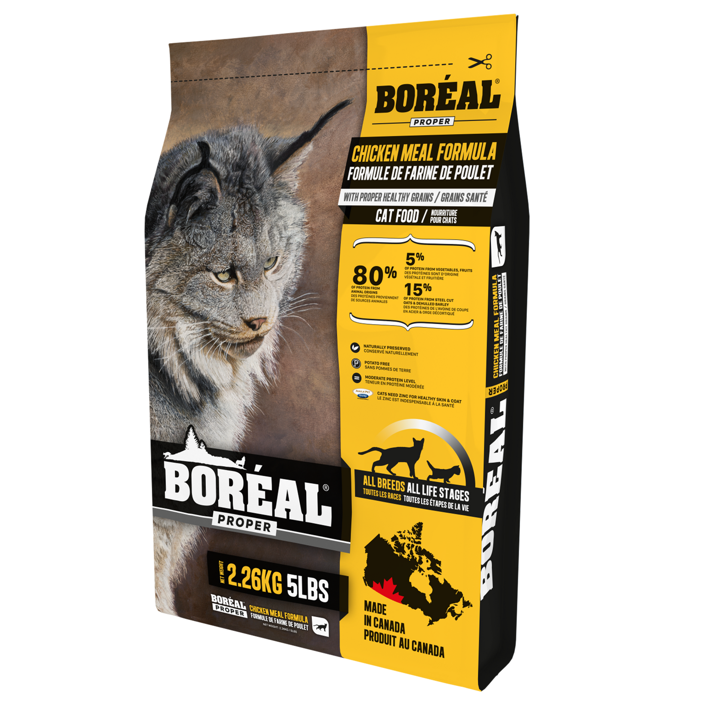 Boréal Functional Proper Cat Food, Low-Carb Grains, Chicken Meal Formula