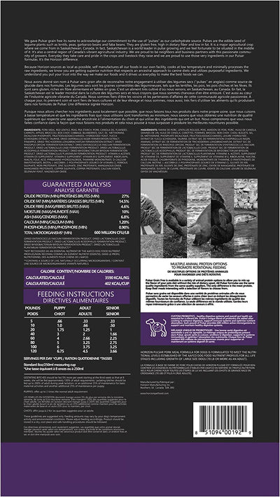 Pulsar All Life Stage, All Breed Dog Food, Grain-Free, Pork Meal Recipe