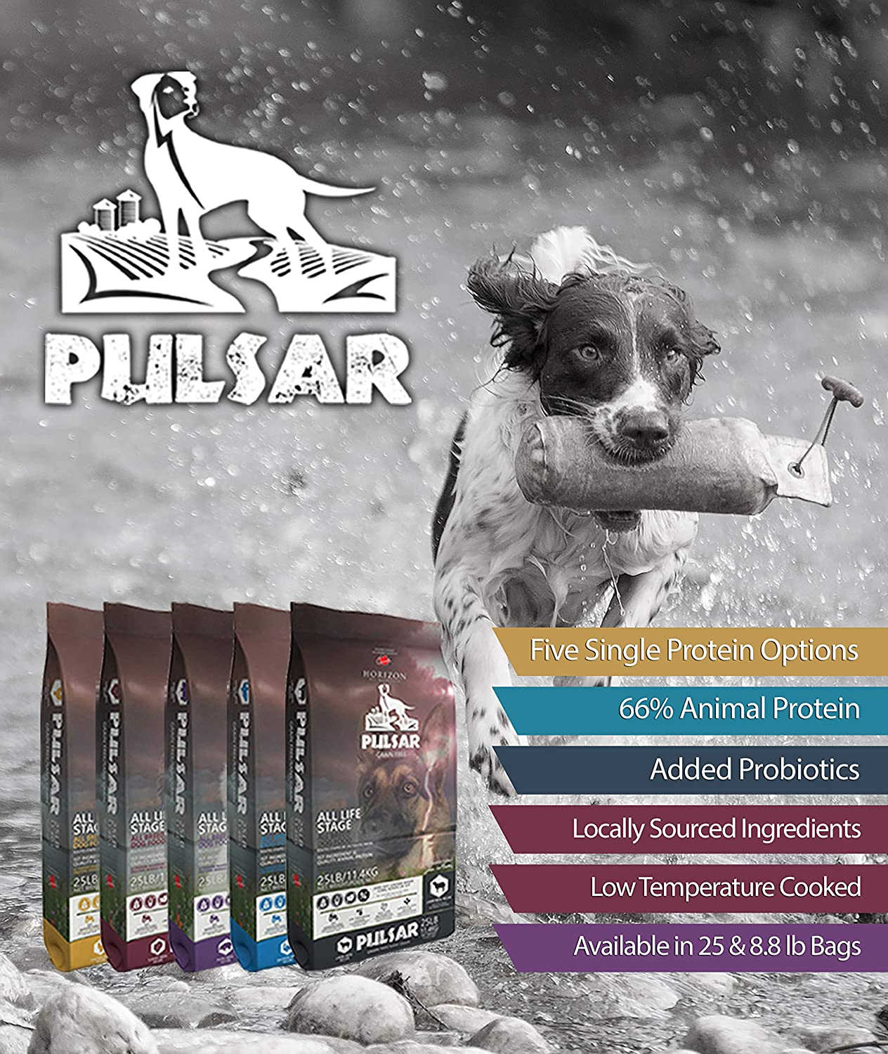 Pulsar All Life Stage, All Breed Dog Food, Grain-Free, Pork Meal Recipe