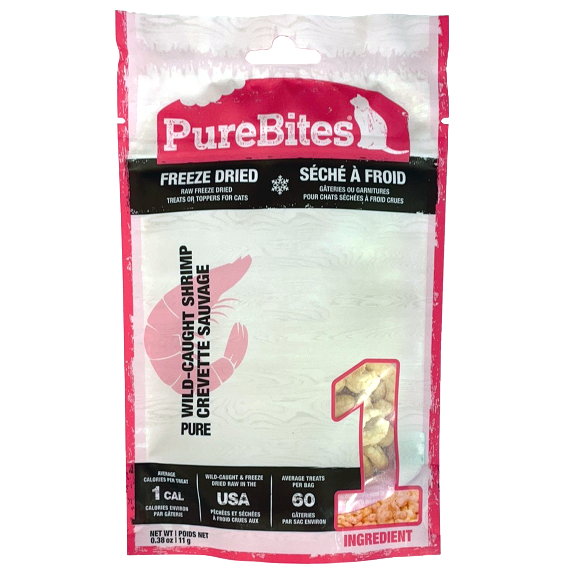 PureBites Cat Treats, Freeze Dried Shrimp, 0.38oz