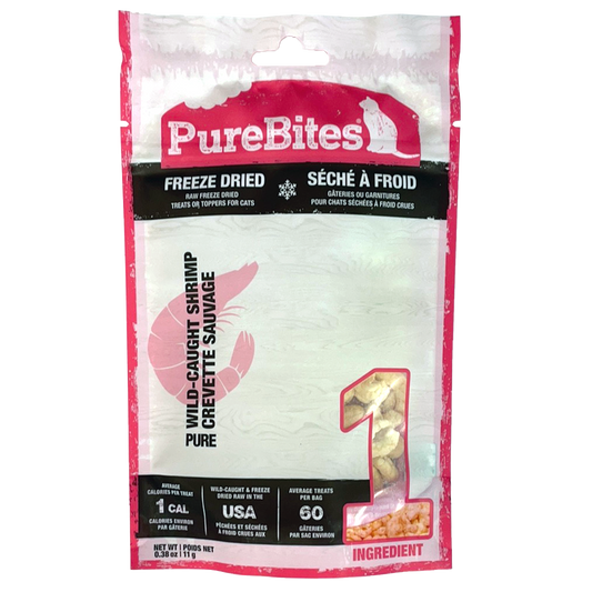 Gâteries pour chats PureBites, crevettes lyophilisées, 0,38 oz