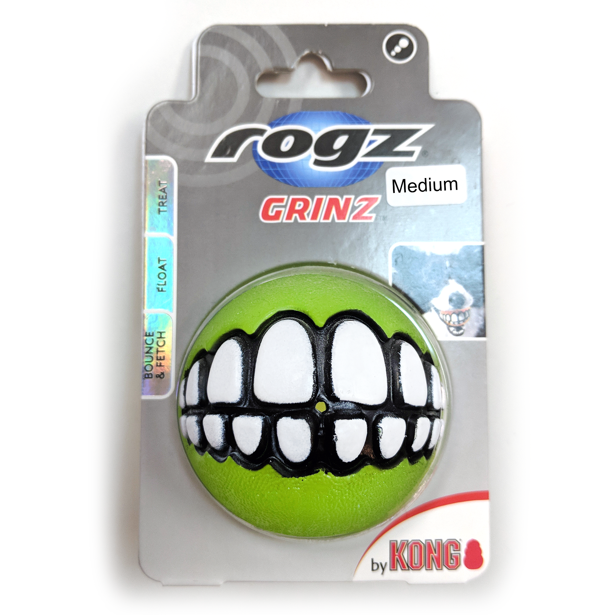 Rogz Grinz Fetch Ball, Green (2 Sizes)