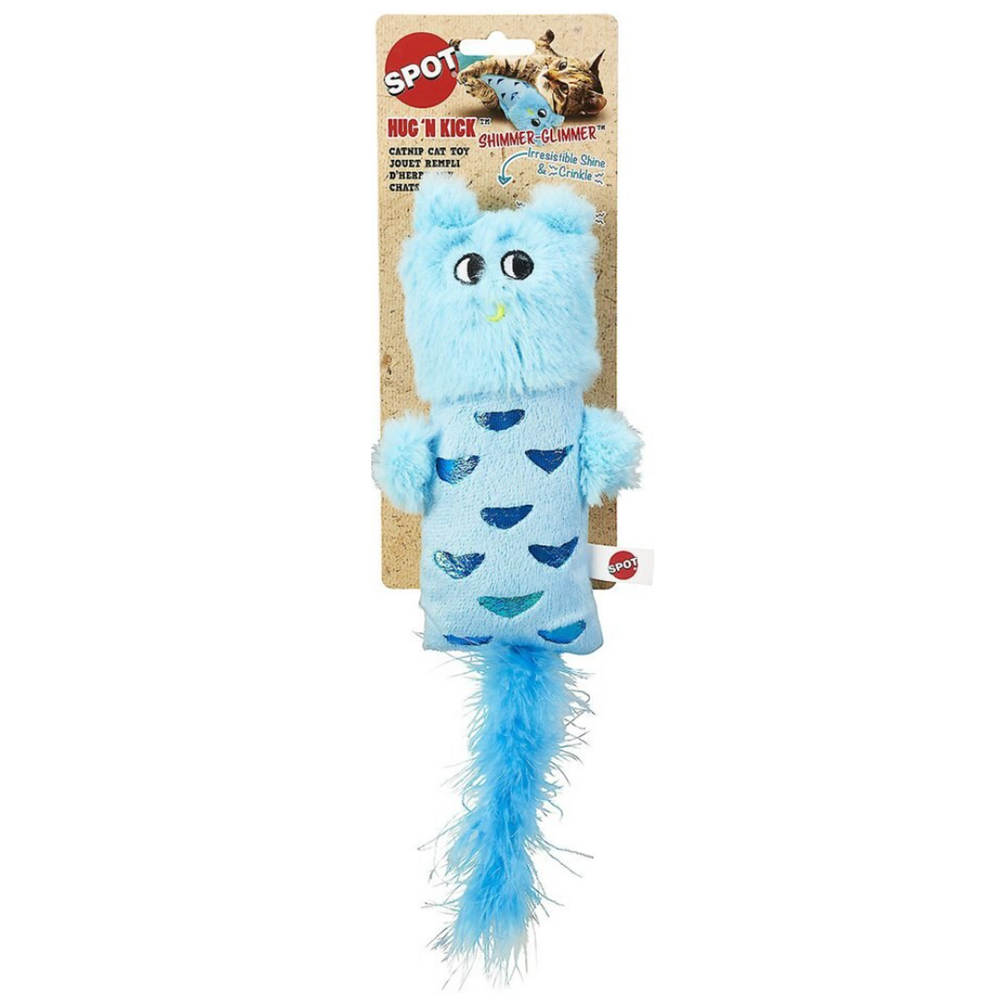 Spot Hug 'n Kick Cat Nip Cat Toy With Crinkle, 8"