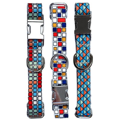 Collier pour chien à motif de boucle en acier facile de style