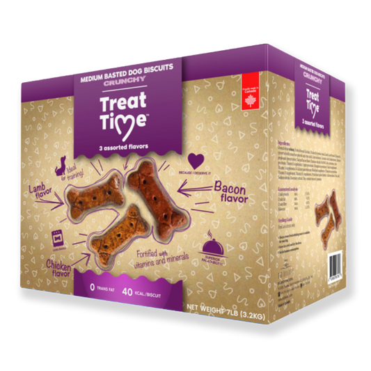 Treat Time Biscuits pour chien à base de taille moyenne (3,2 kg)