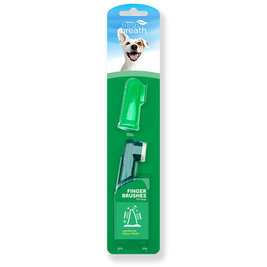 Brosses à doigts Tropiclean pour chiens, paquet de 2