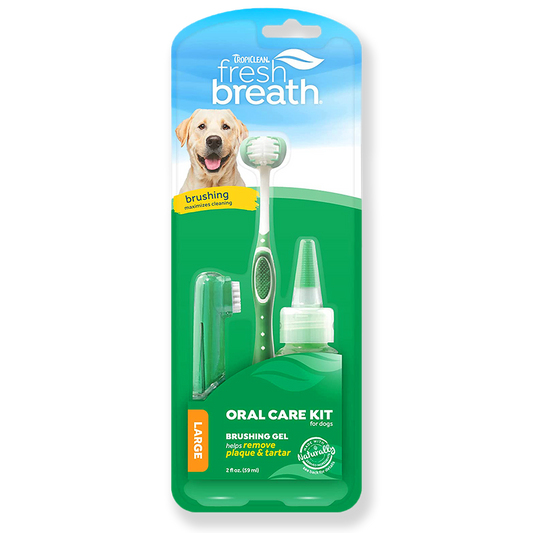 Kit de soins bucco-dentaires Tropiclean pour grands chiens 