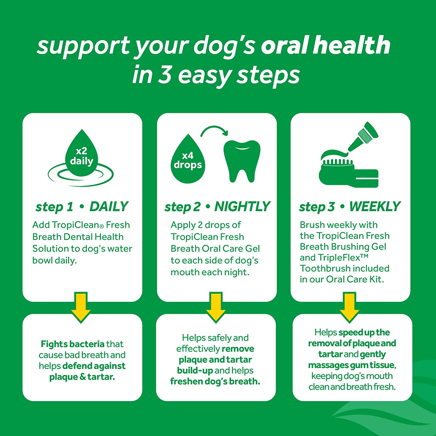 Tropiclean Oral Care Kit for Large Dogs