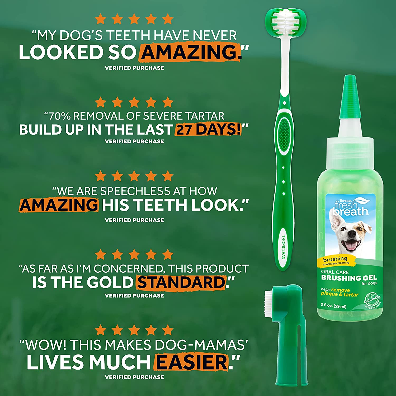 Tropiclean Oral Care Kit for Large Dogs