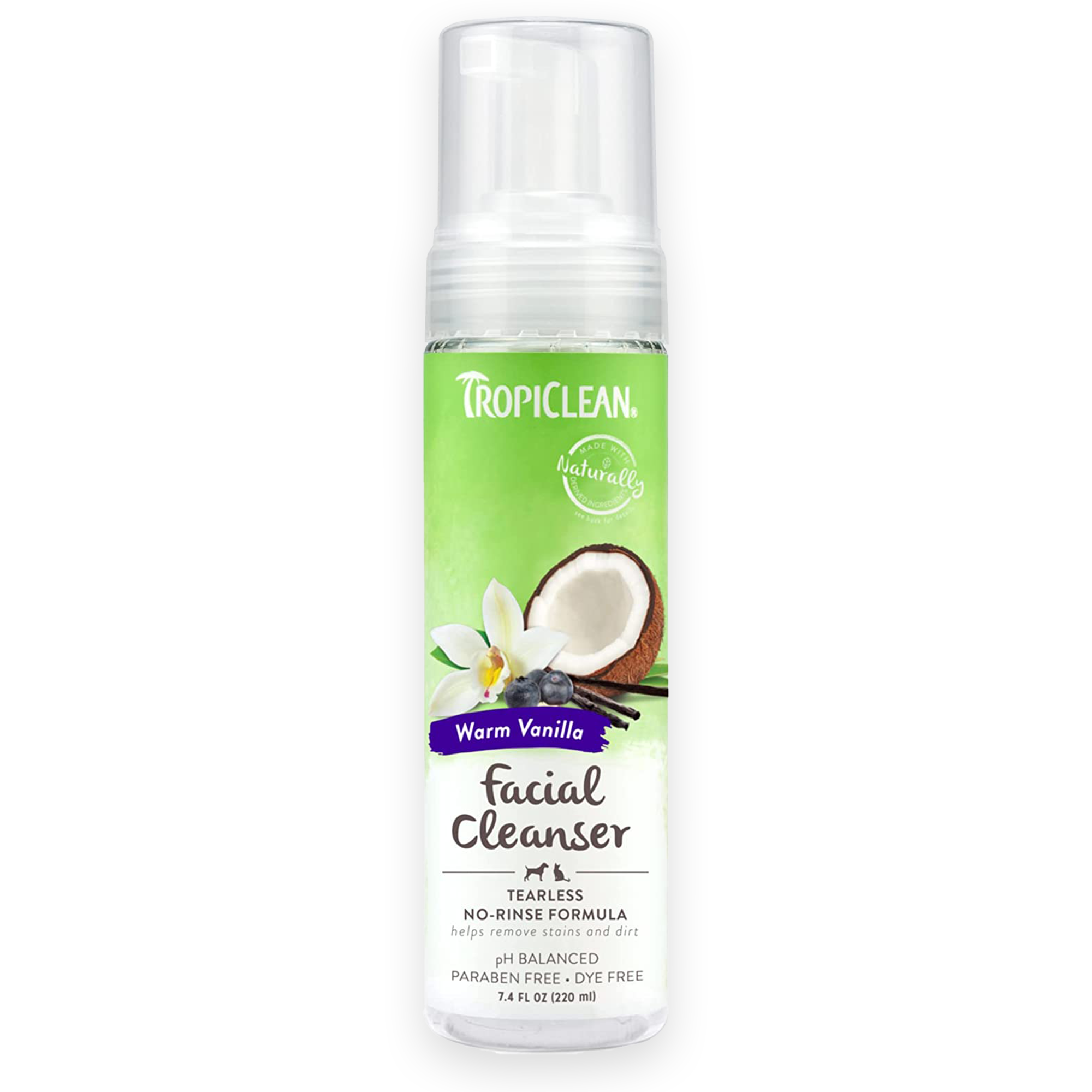 Tropiclean Tearless Facial Cleanser to Remove Stains & Dirt (220ml)