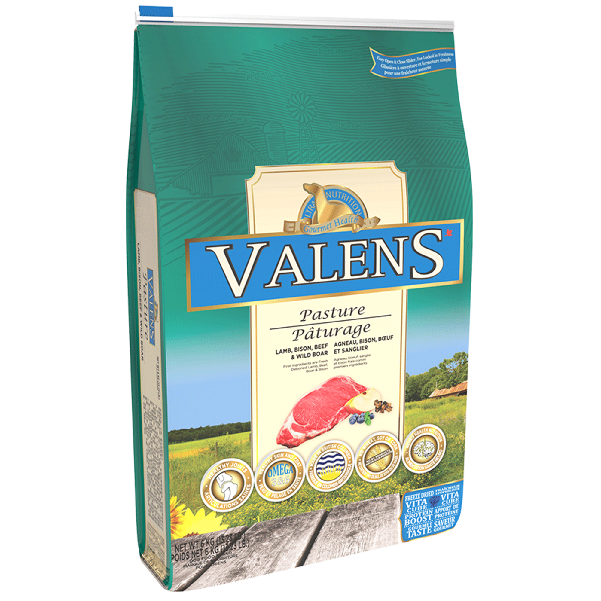 Valens Dog Food, Grain-Free, Pasture, Lamb, Bison, Beef & Wild Boar