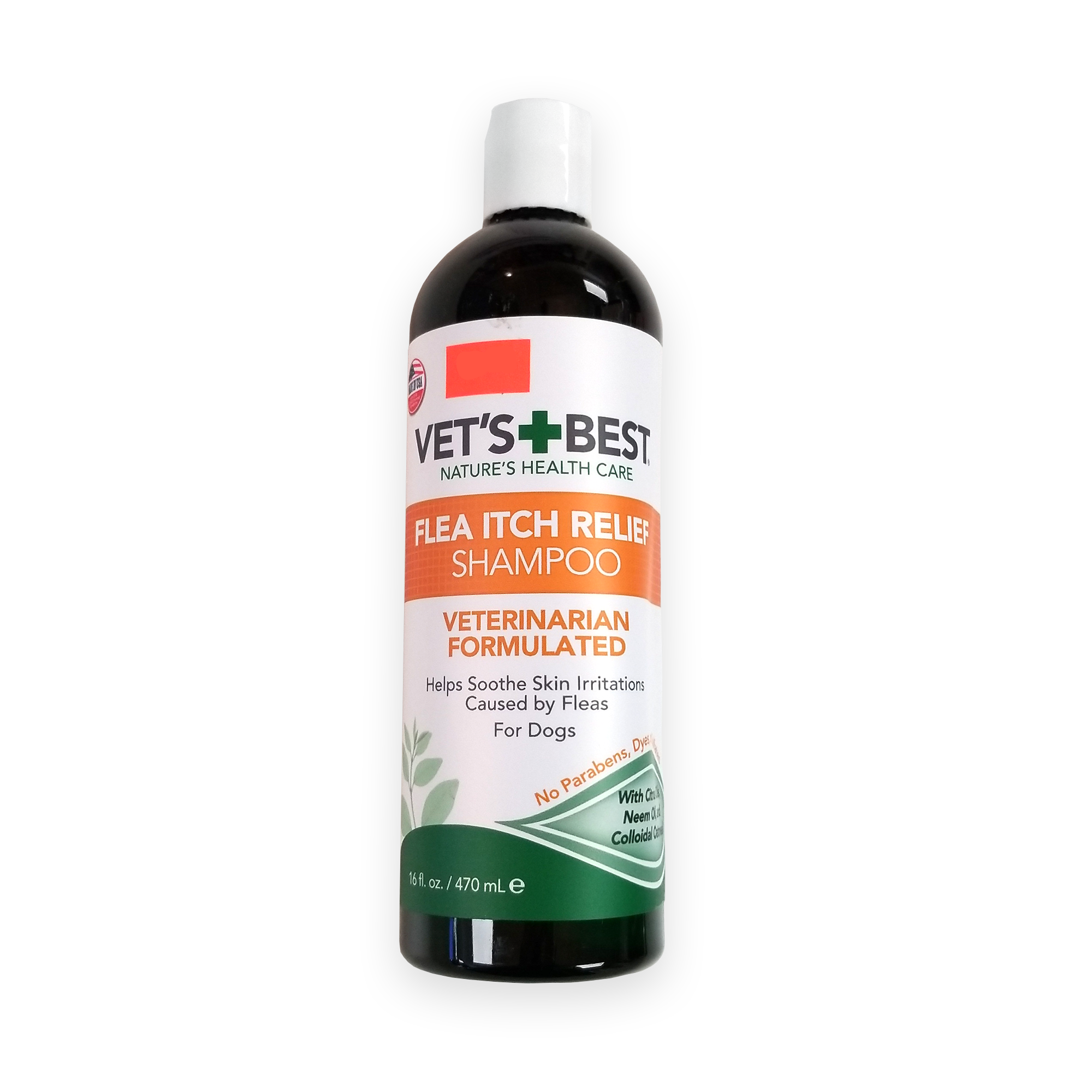 Vets Best Flea Itch Relief Shampoo With Citrus Oil Neem Oil Colloidal Oatmeal (470ml)