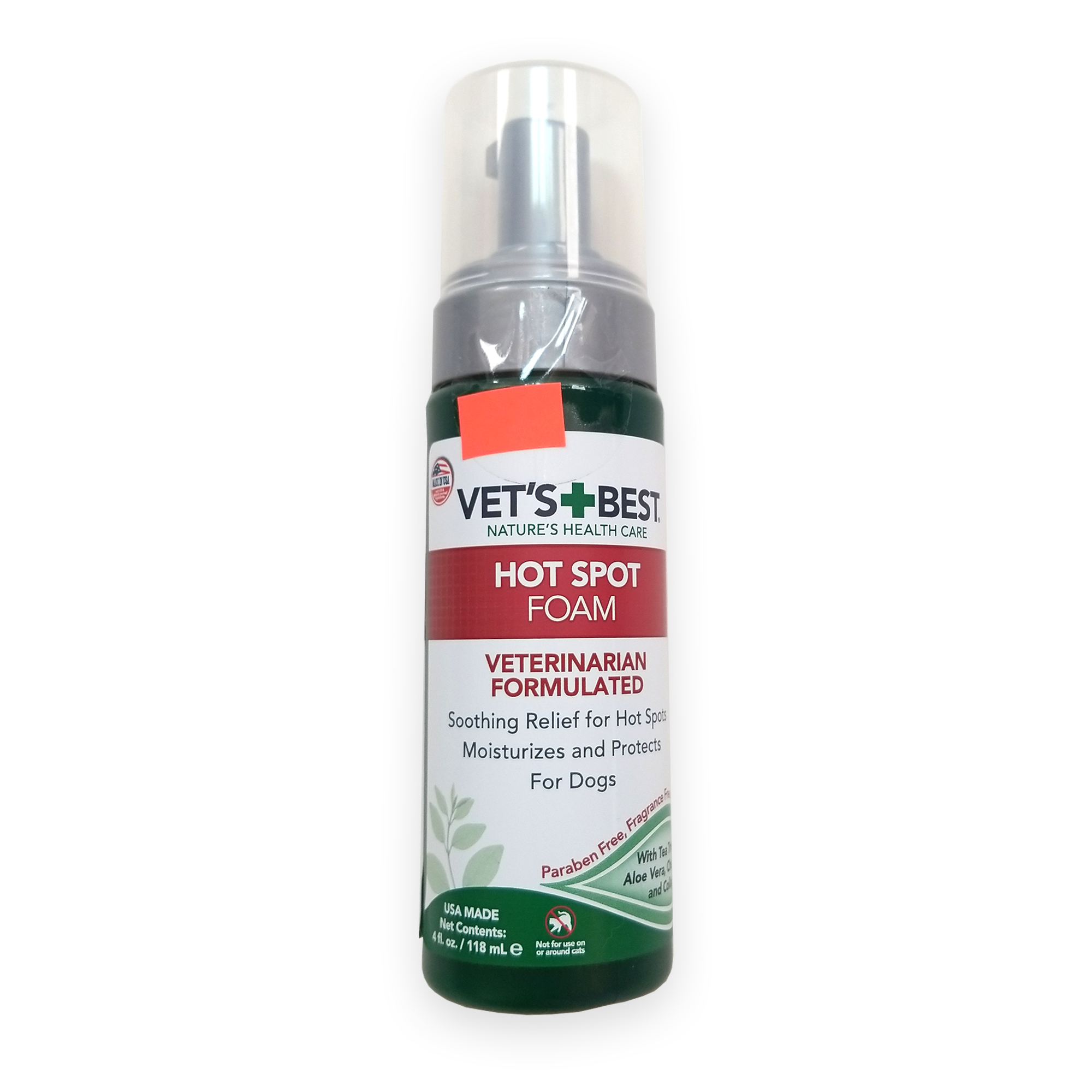 Vets Best Veterinarian Formulated Hot Spot Foam Moisturizers and Protects (118ml)