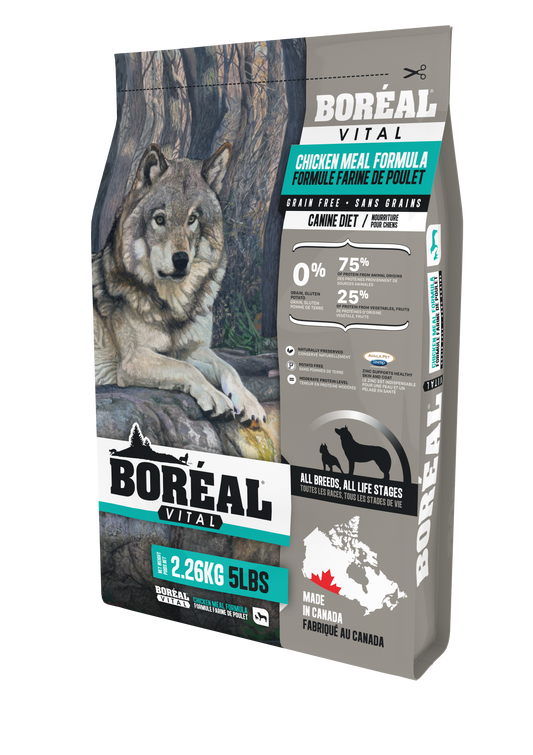 Boréal Functional Vital Grain-Free Dog food, All Breeds, All Life Stages, Chicken Meal Formula