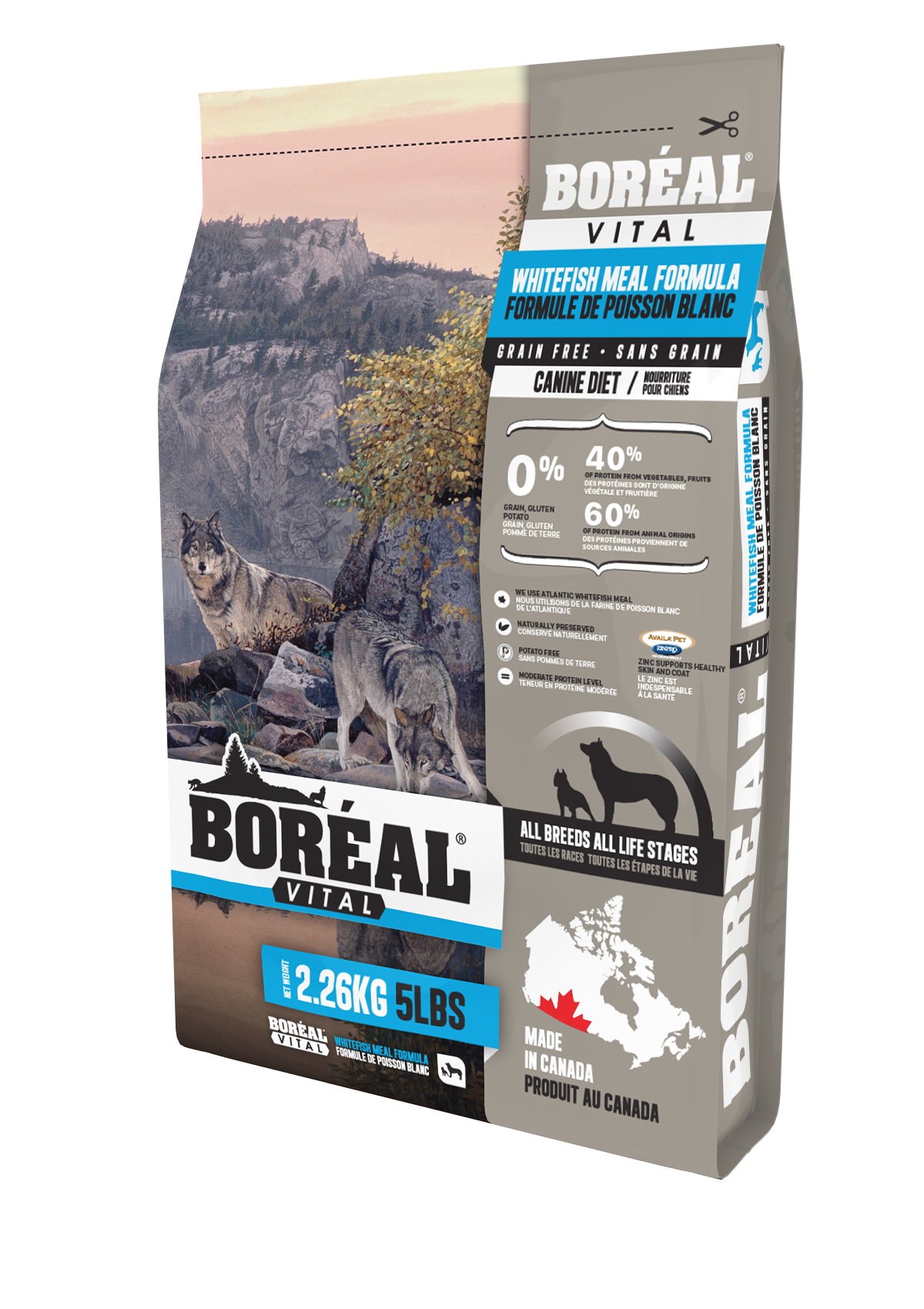 Boréal Functional Vital Grain-Free Dog Food, All Breeds, All Life Stages, Whitefish Meal Formula