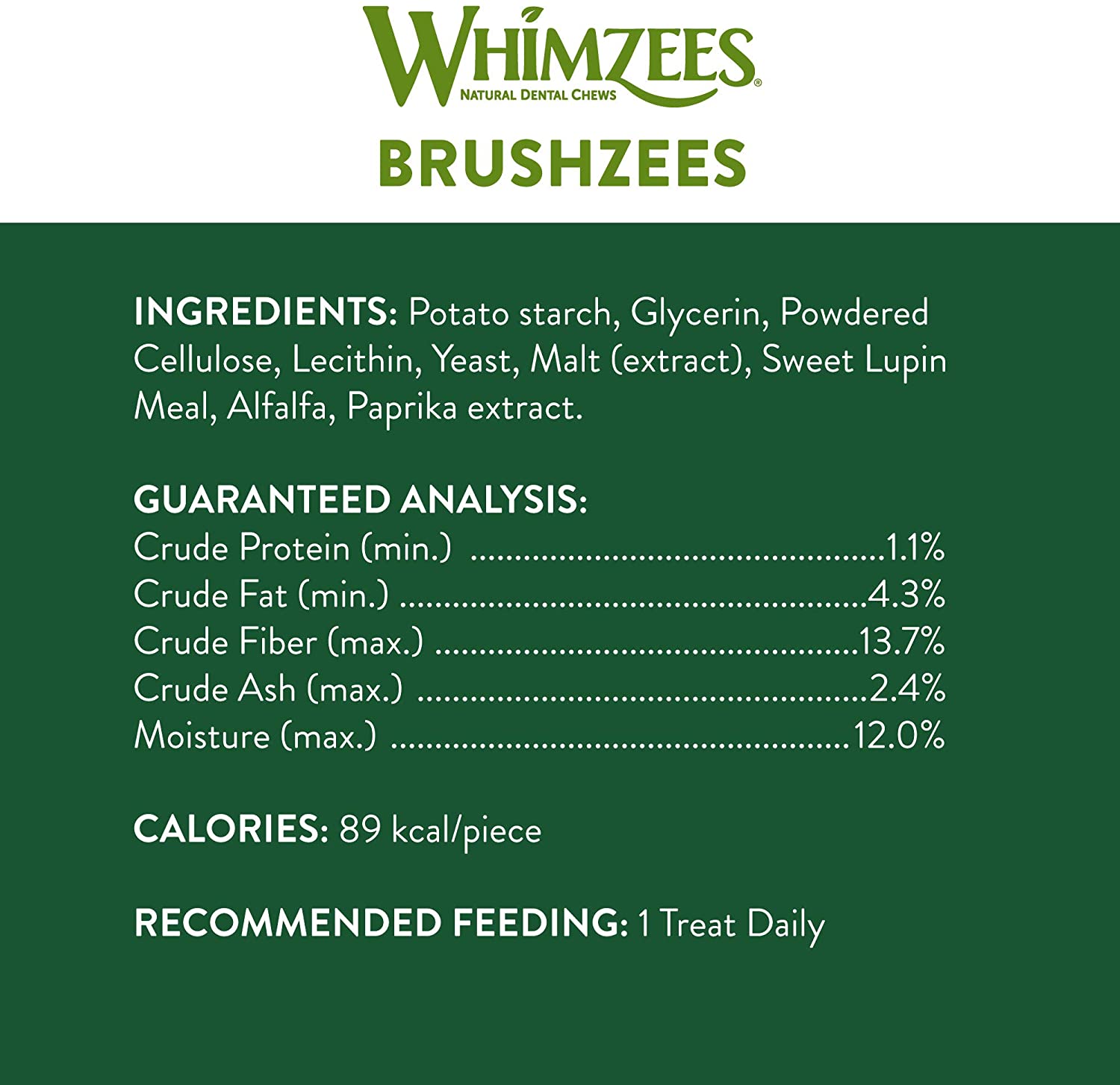 Whimzees Natural Dental Chews for Dogs