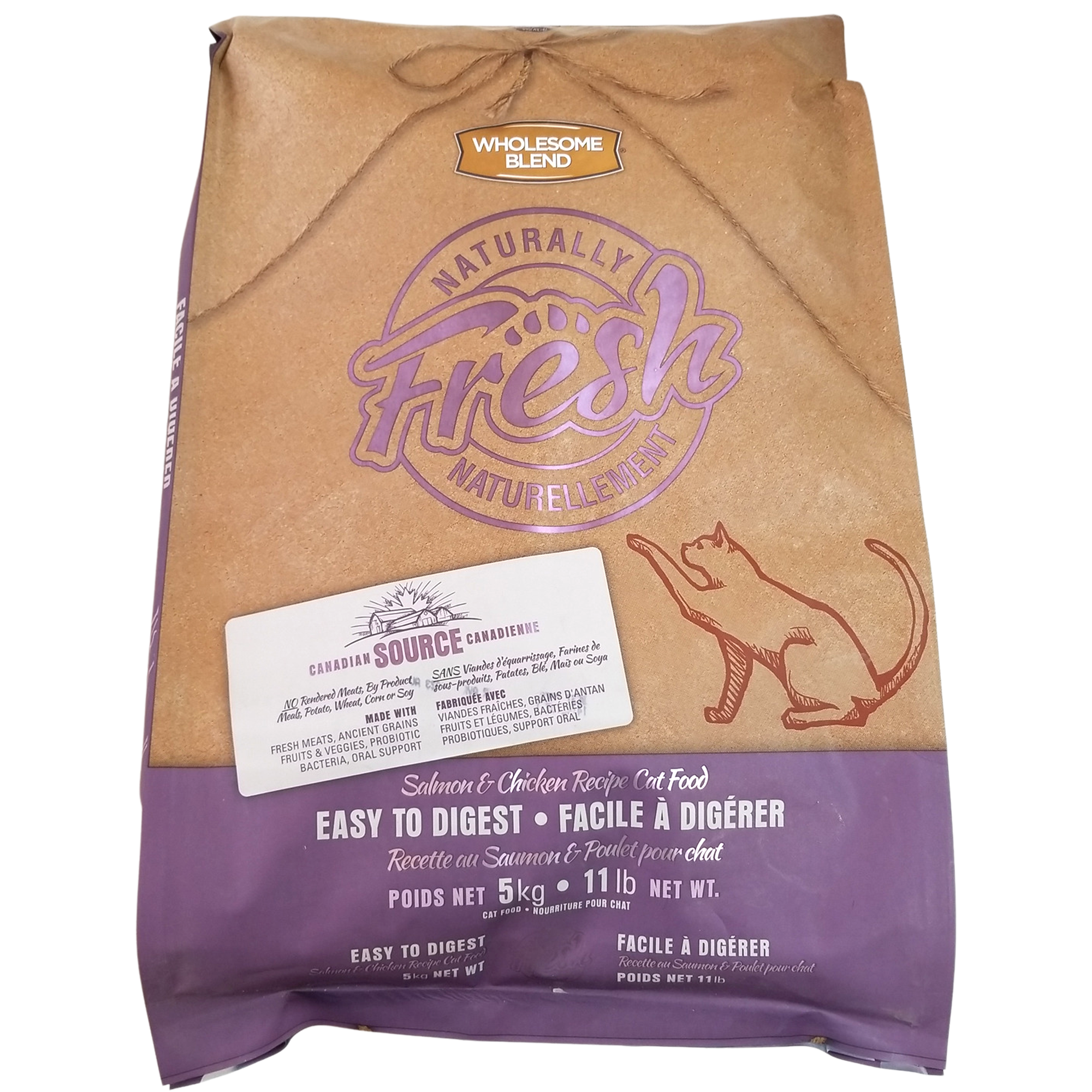 Wholesome Blend Cat Food, Easy To Digest, Salmon & Chicken Recipe, 11lb