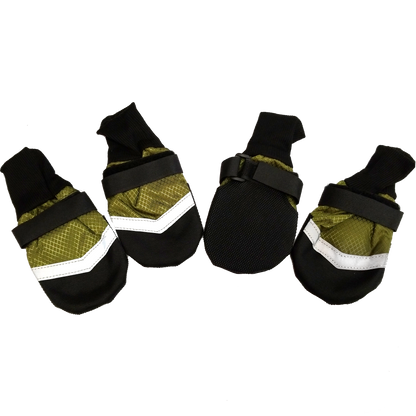 Winter Dog Boots, Non-Slip Winter Sole & Reflective Strip, Green