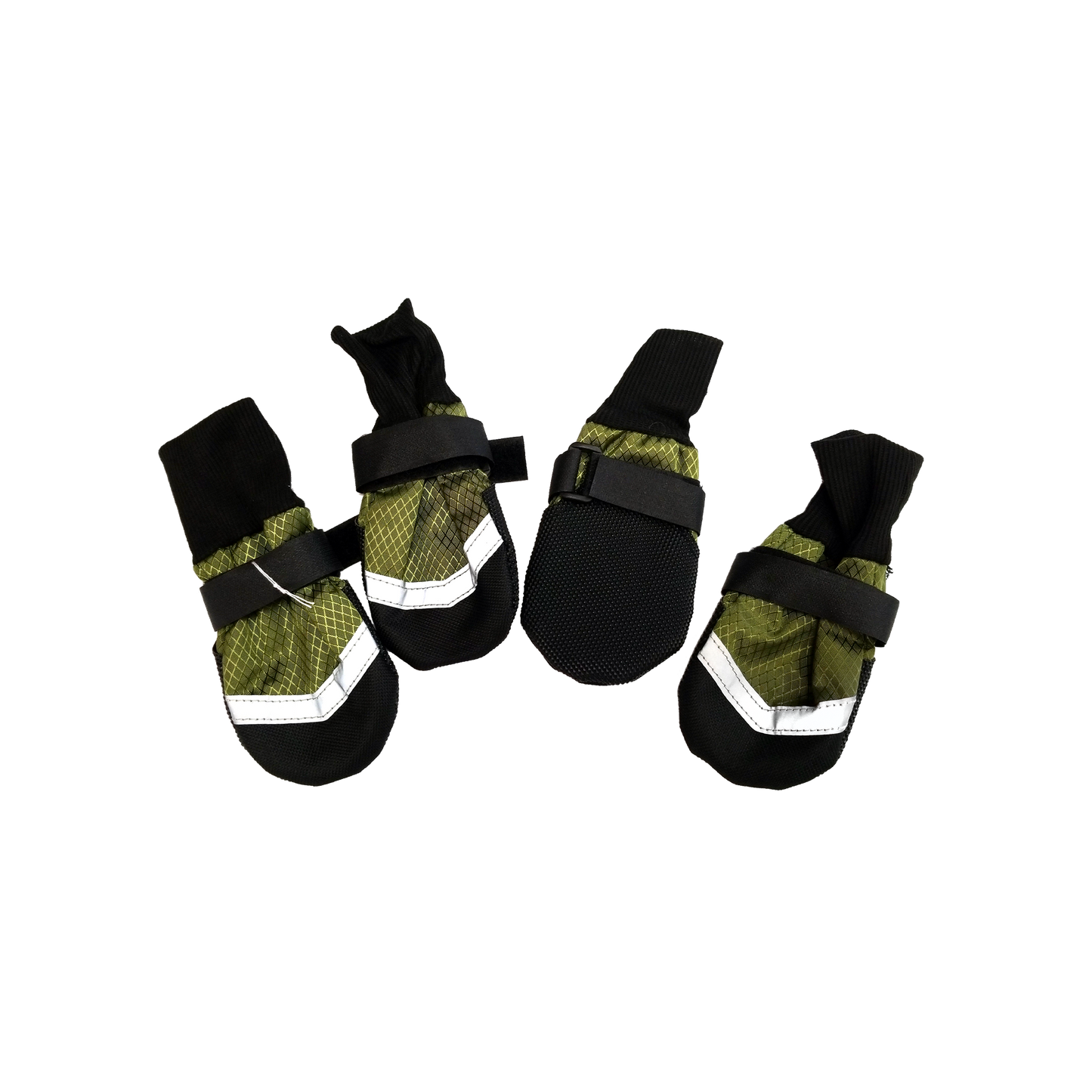 Winter Dog Boots, Non-Slip Winter Sole & Reflective Strip, Green
