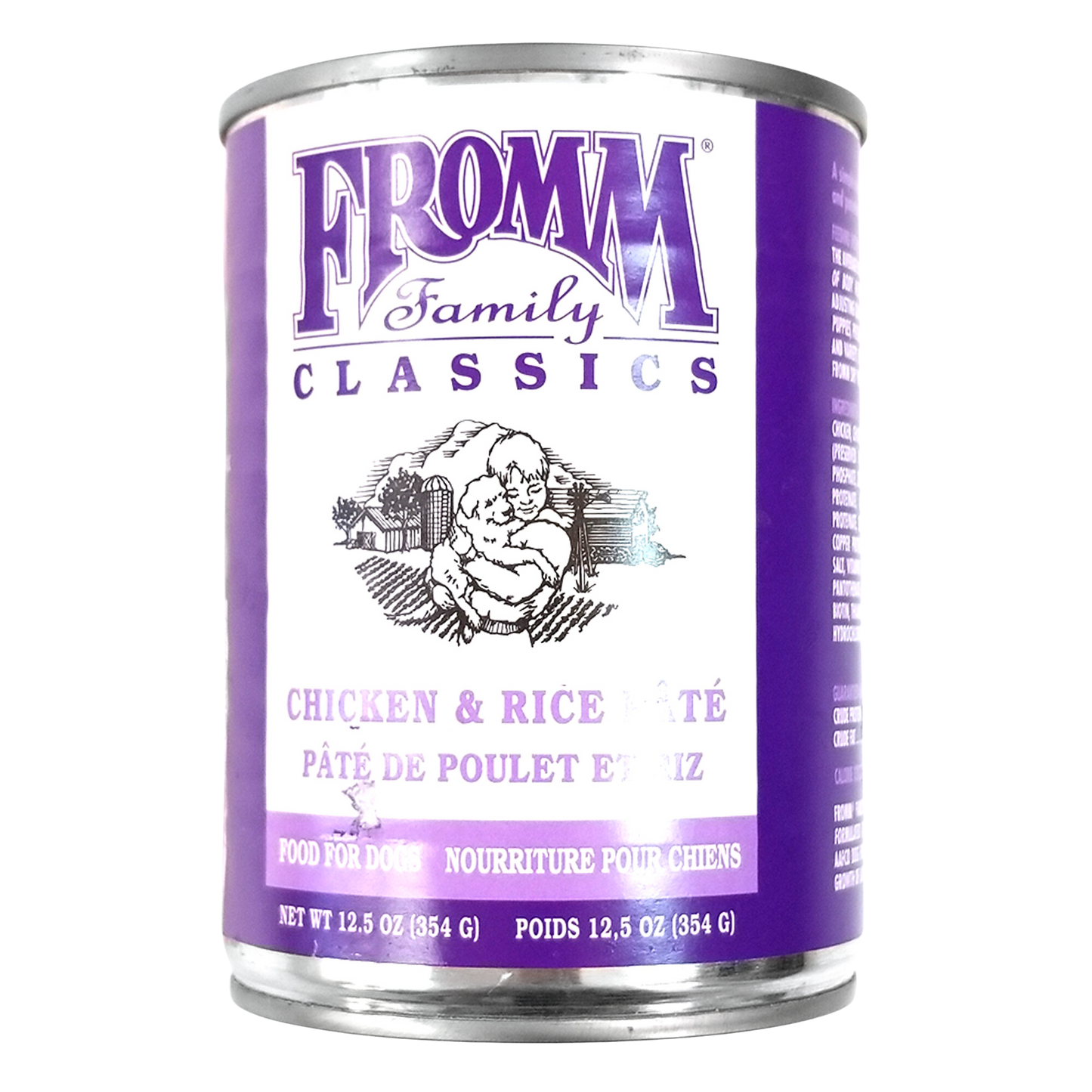 Fromm Classics Dog Food, Canned, Classic Chicken & Rice Pâté, 12.5oz