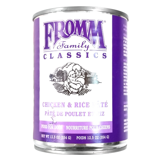 Fromm Classics Nourriture pour chiens, en conserve, pâté classique au poulet et au riz, 12,5 oz