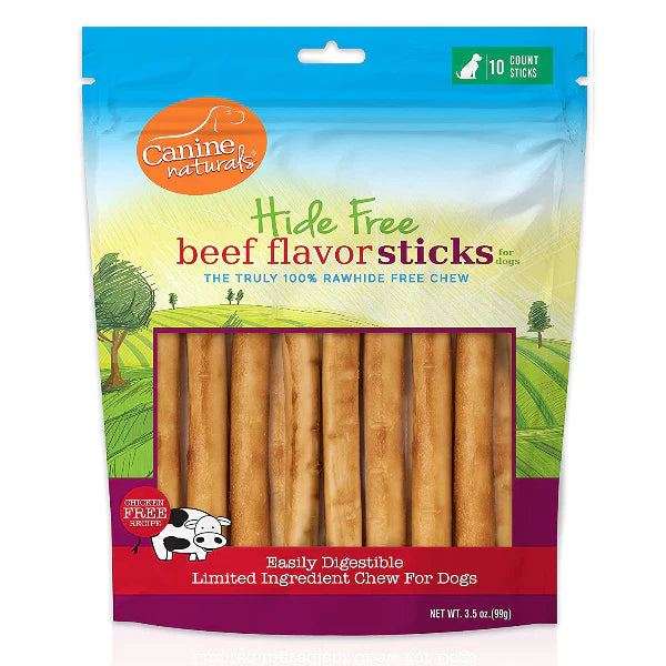 Canine Naturals Hide Free Beef Flavor Sticks 10pk