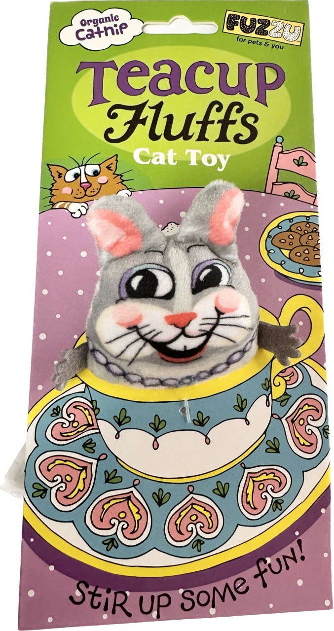 Fuzzy Teacup Fluffs Bunny Organic Catnip Cat Toy