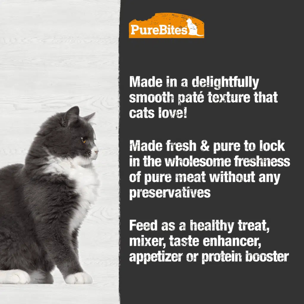 PureBites Duck Pure Protein Paté for Cats, 2.5oz