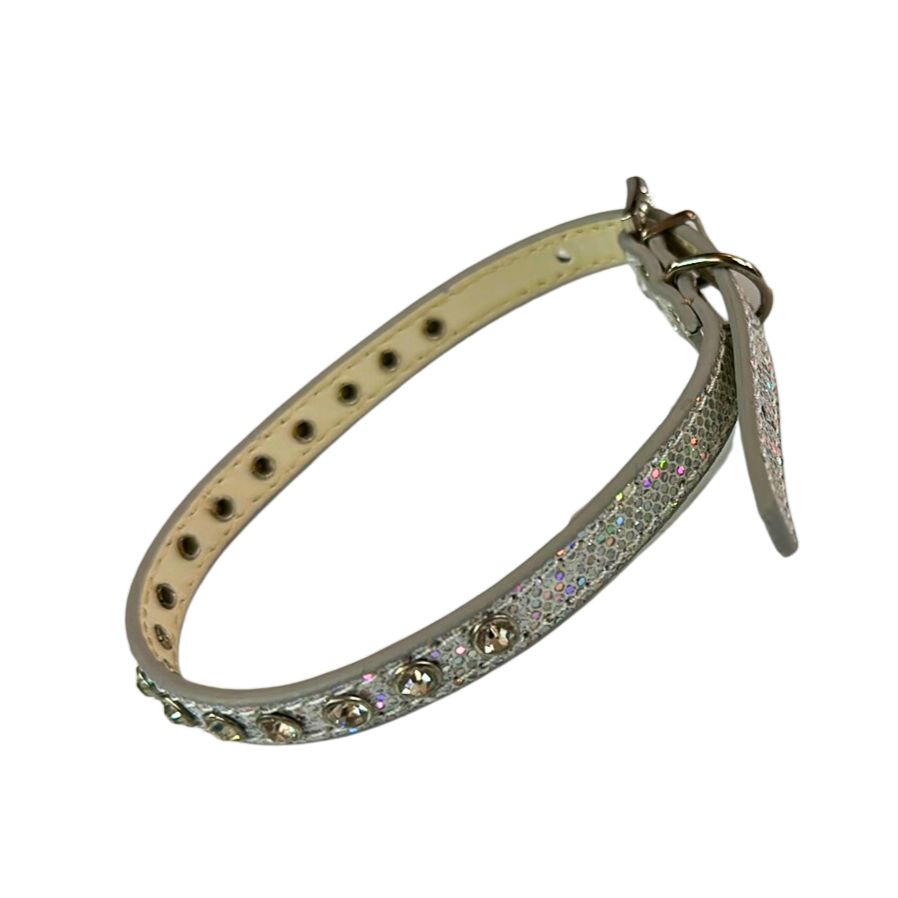 Rhinestone Pleather Sparkle Collar