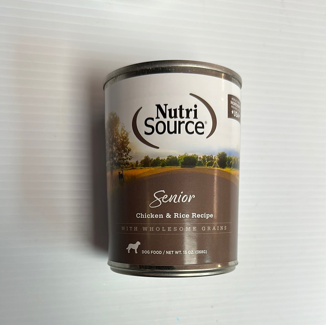 NutriSource Senior Chicken & Rice Recipe with Wholesome Grains Canned Dog Food