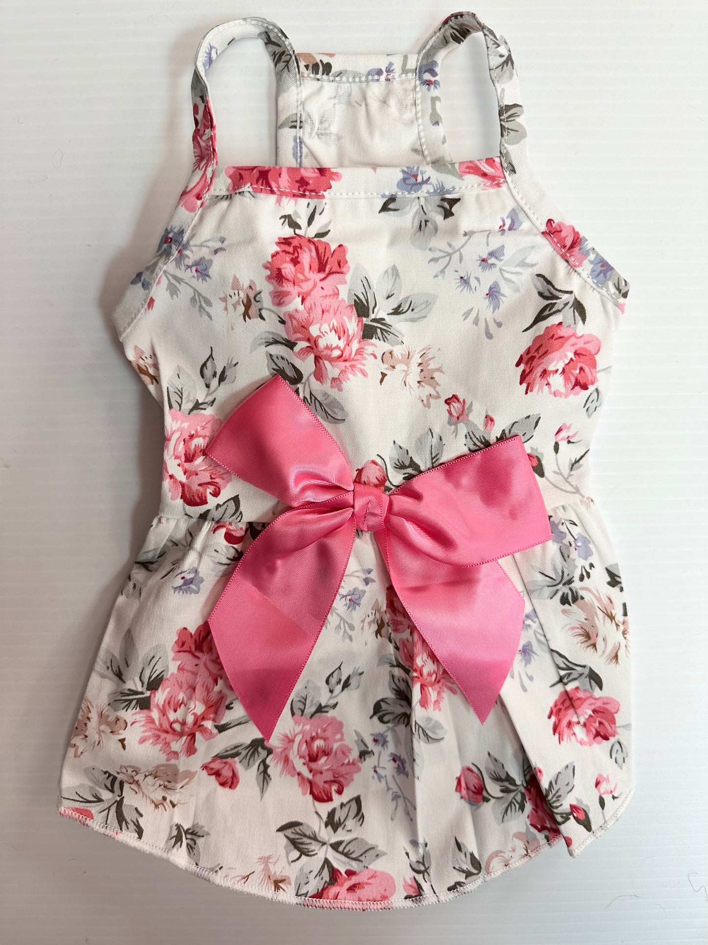 Floral Print Dresses with Satin Bow