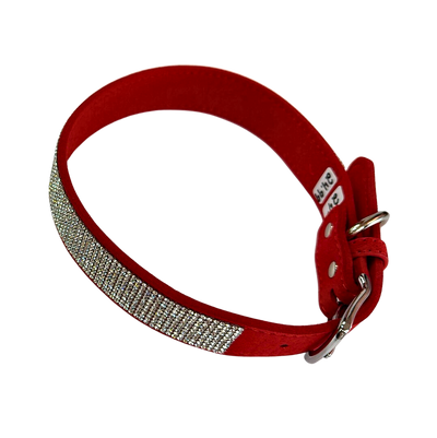 Ultra Suede Rhinestone Collar