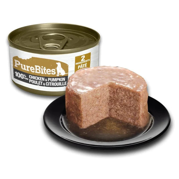 PureBites Canned Dog Food Topper, 100% Chicken & Pumpkin Paté, 2.5oz