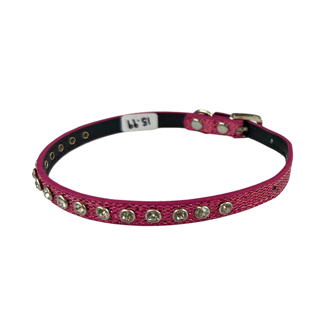 Rhinestone Pleather Sparkle Collar