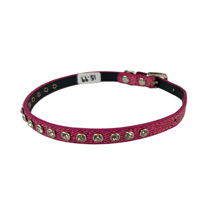 Rhinestone Pleather Sparkle Collar