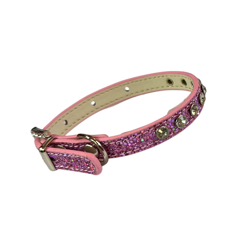 Rhinestone Pleather Sparkle Collar