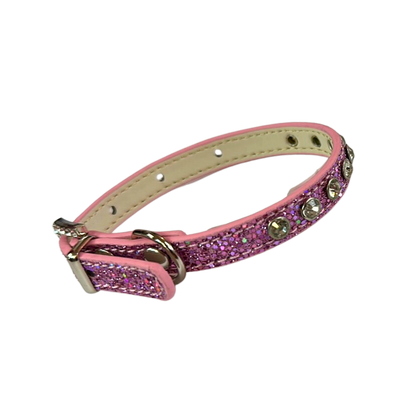 Rhinestone Pleather Sparkle Collar