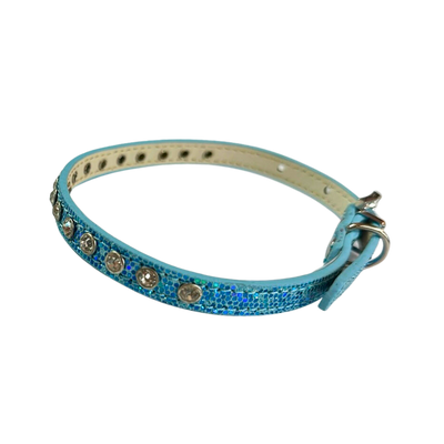 Rhinestone Pleather Sparkle Collar