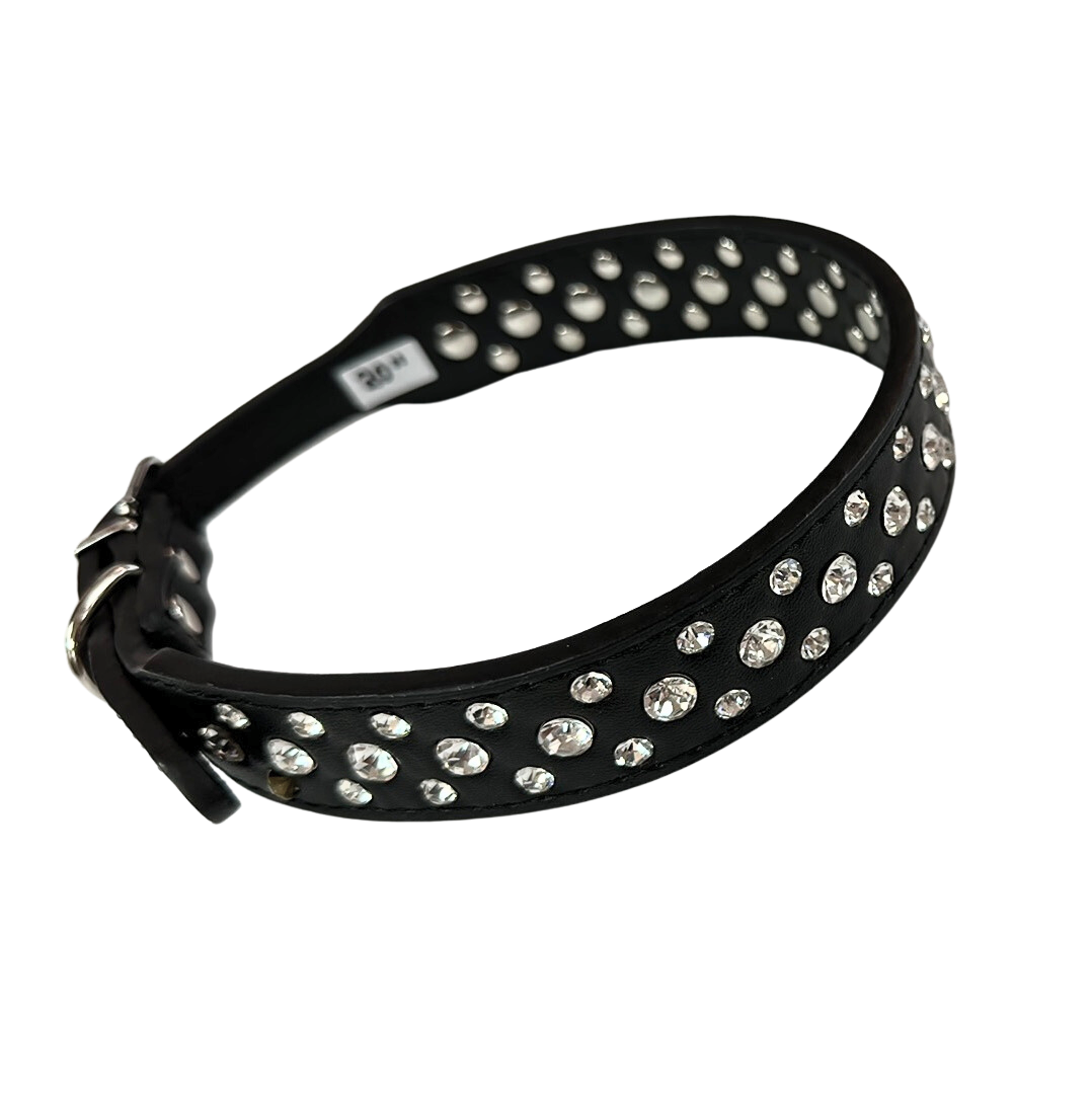 Pleather Rhinestone Collar