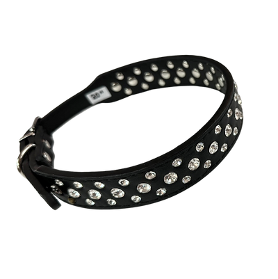 Pleather Rhinestone Collar