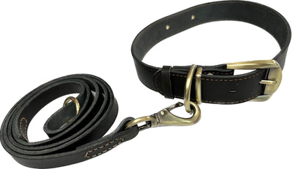 Leather Collar Extra Large 24-26" x 1 & 1/4" Wide or Large 18-22" x 1" Wide