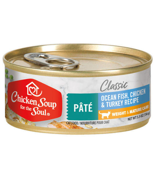 Chicken Soup for the Soul - Pate Fish Chicken & Turkey Cat Food, 5.5oz