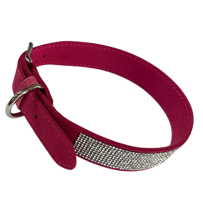 Ultra Suede Rhinestone Collar
