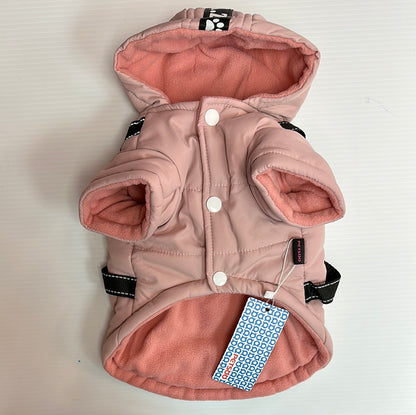 Pink Free Dogs Hooded Coats (Med 10”)