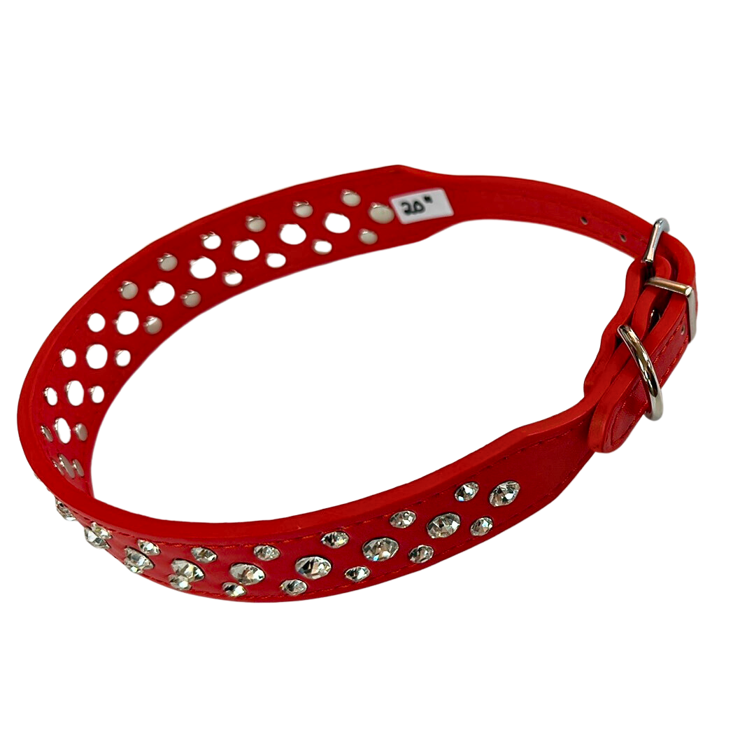 Pleather Rhinestone Collar